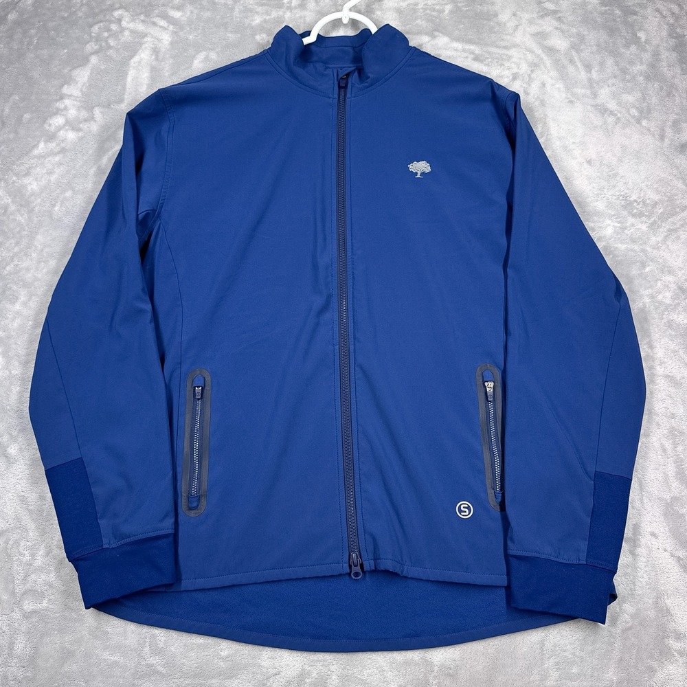 STITCH GT Golf Jacket Mens L Blue Full Zip SWS Weather System Water Resistant